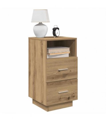 vidaXL Bedside Cabinet with 2 Drawers Artisan Oak 36x36x68 cm
