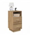 vidaXL Bedside Cabinet with 2 Drawers Artisan Oak 36x36x68 cm