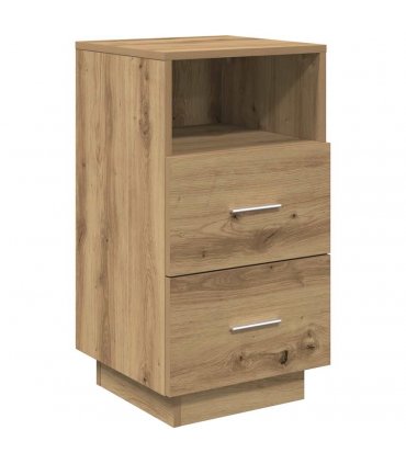 vidaXL Bedside Cabinet with 2 Drawers Artisan Oak 36x36x68 cm