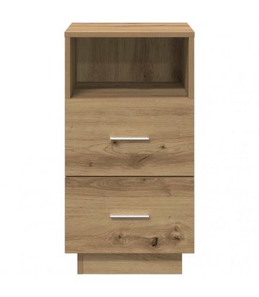 vidaXL Bedside Cabinet with 2 Drawers Artisan Oak 36x36x68 cm