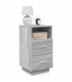 vidaXL Bedside Cabinets 2 pcs with 2 Drawers Grey Sonoma 36x36x68 cm