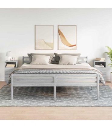 vidaXL Bedside Cabinets 2 pcs with 2 Drawers Grey Sonoma 36x36x68 cm