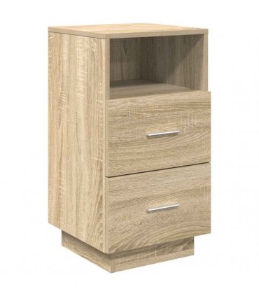 vidaXL Bedside Cabinet with 2 Drawers Sonoma Oak 36x36x68 cm