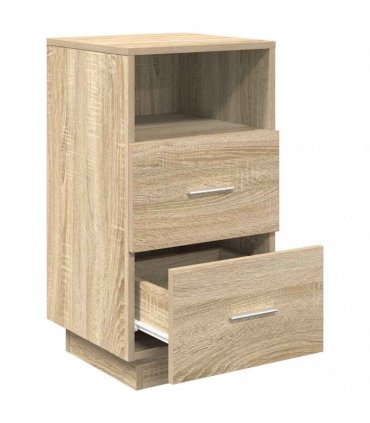 vidaXL Bedside Cabinet with 2 Drawers Sonoma Oak 36x36x68 cm