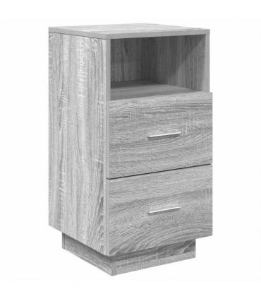 vidaXL Bedside Cabinet with 2 Drawers Grey Sonoma 36x36x68 cm