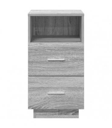 vidaXL Bedside Cabinet with 2 Drawers Grey Sonoma 36x36x68 cm