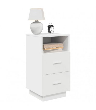 vidaXL Bedside Cabinets 2 pcs with 2 Drawers White 36x36x68 cm