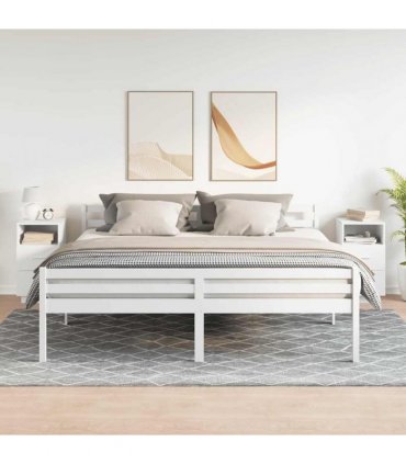 vidaXL Bedside Cabinets 2 pcs with 2 Drawers White 36x36x68 cm