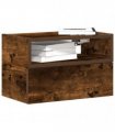 vidaXL Wall-mounted Bedside Cabinet Smoked Oak 45x26x28.5 cm