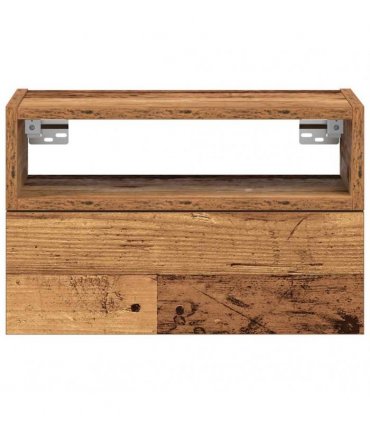 vidaXL Wall-mounted Bedside Cabinets 2 pcs Old Wood 45x26x28.5 cm
