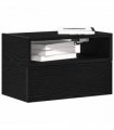 vidaXL Wall-mounted Bedside Cabinets 2 pcs Black 45x26x28.5 cm