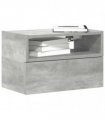 vidaXL Wall-mounted Bedside Cabinet Concrete Grey 45x26x28.5 cm