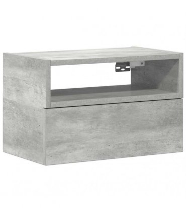 vidaXL Wall-mounted Bedside Cabinet Concrete Grey 45x26x28.5 cm