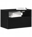 vidaXL Wall-mounted Bedside Cabinet Black 45x26x28.5 cm