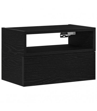 vidaXL Wall-mounted Bedside Cabinet Black 45x26x28.5 cm
