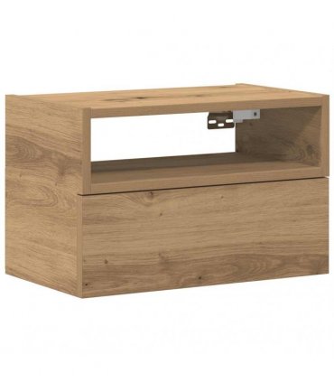 vidaXL Wall-mounted Bedside Cabinet Artisan Oak 45x26x28.5 cm