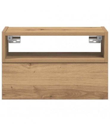 vidaXL Wall-mounted Bedside Cabinet Artisan Oak 45x26x28.5 cm