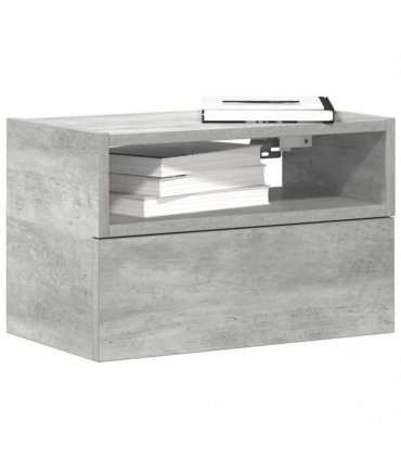 vidaXL Wall-mounted Bedside Cabinets 2 pcs Concrete Grey 45x26x28.5 cm