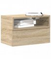 vidaXL Wall-mounted Bedside Cabinet Sonoma Oak 45x26x28.5 cm