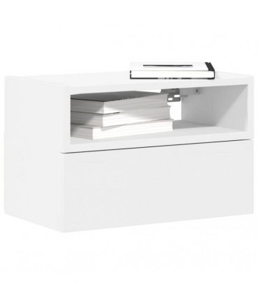 vidaXL Wall-mounted Bedside Cabinet White 45x26x28.5 cm