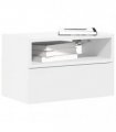 vidaXL Wall-mounted Bedside Cabinet White 45x26x28.5 cm