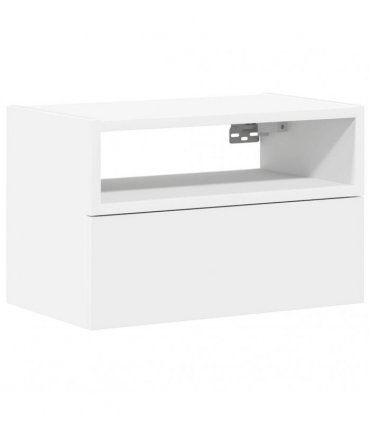 vidaXL Wall-mounted Bedside Cabinet White 45x26x28.5 cm