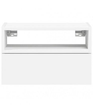 vidaXL Wall-mounted Bedside Cabinet White 45x26x28.5 cm