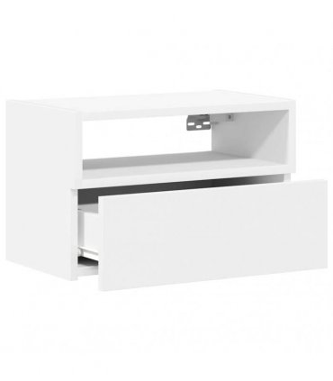 vidaXL Wall-mounted Bedside Cabinet White 45x26x28.5 cm