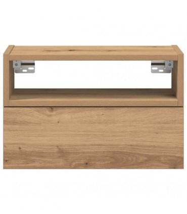 vidaXL Wall-mounted Bedside Cabinets 2 pcs Artisan Oak 45x26x28.5 cm