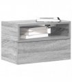 vidaXL Wall-mounted Bedside Cabinet Grey Sonoma 45x26x28.5 cm