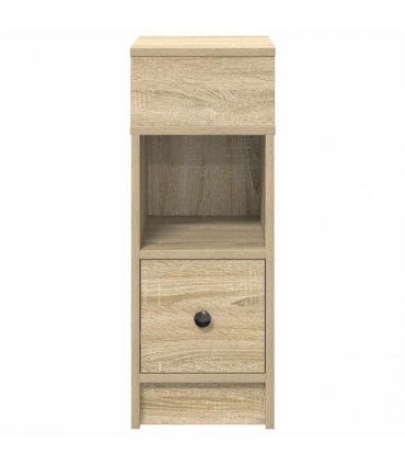 vidaXL Bedside Cabinets 2 pcs with Drawer Sonoma Oak 25x31x66 cm
