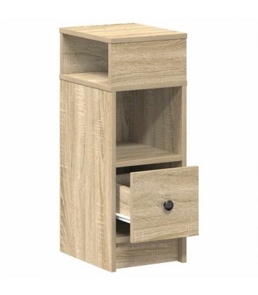 vidaXL Bedside Cabinets 2 pcs with Drawer Sonoma Oak 25x31x66 cm