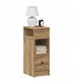 vidaXL Bedside Cabinet with Drawer Artisan Oak 25x31x66 cm