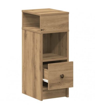 vidaXL Bedside Cabinet with Drawer Artisan Oak 25x31x66 cm