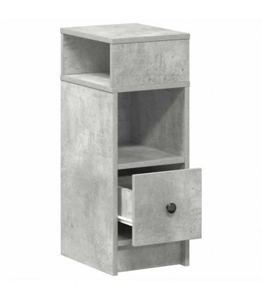 vidaXL Bedside Cabinet with Drawer Concrete Grey 25x31x66 cm