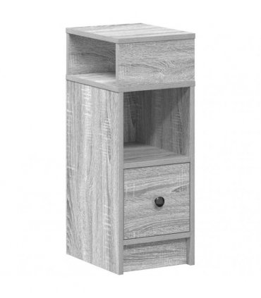 vidaXL Bedside Cabinet with Drawer Grey Sonoma 25x31x66 cm