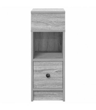 vidaXL Bedside Cabinet with Drawer Grey Sonoma 25x31x66 cm