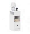 vidaXL Bedside Cabinet with Drawer White 25x31x66 cm