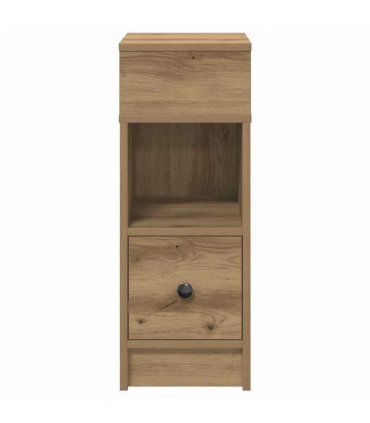 vidaXL Bedside Cabinets 2 pcs with Drawer Artisan Oak 25x31x66 cm