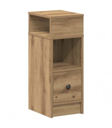 vidaXL Bedside Cabinets 2 pcs with Drawer Artisan Oak 25x31x66 cm