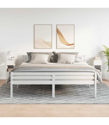 vidaXL Bedside Cabinets 2 pcs with Drawer White 25x31x66 cm