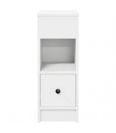 vidaXL Bedside Cabinets 2 pcs with Drawer White 25x31x66 cm