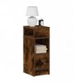 vidaXL Bedside Cabinets 2 pcs with Drawer Smoked Oak 25x31x66 cm
