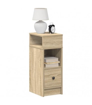 vidaXL Bedside Cabinet with Drawer Sonoma Oak 25x31x66 cm