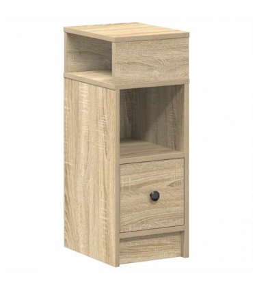 vidaXL Bedside Cabinet with Drawer Sonoma Oak 25x31x66 cm