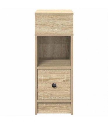 vidaXL Bedside Cabinet with Drawer Sonoma Oak 25x31x66 cm