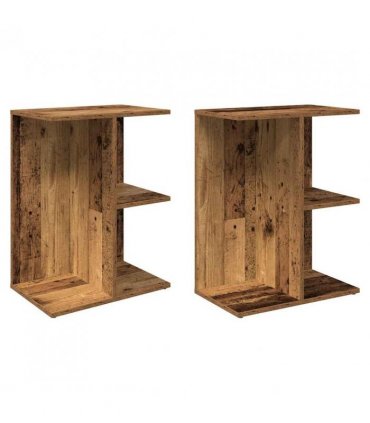vidaXL Bedside Tables 2 pcs Old Wood 46.5x29x61 cm Engineered Wood