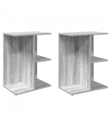 vidaXL Bedside Tables 2 pcs Grey Sonoma 46.5x29x61 cm Engineered Wood