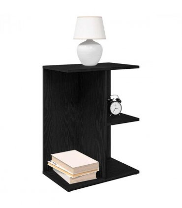 vidaXL Bedside Tables 2 pcs Black Oak 46.5x29x61 cm Engineered Wood