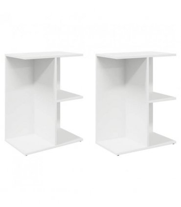 vidaXL Bedside Tables 2 pcs White 46.5x29x61 cm Engineered Wood